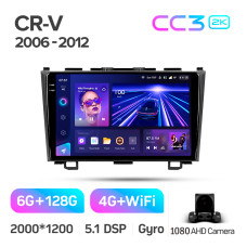 Android head unit Teyes CC3 6+128 Gb Honda CR-V CR-V 3 RE 2006-2012 9" 2k
