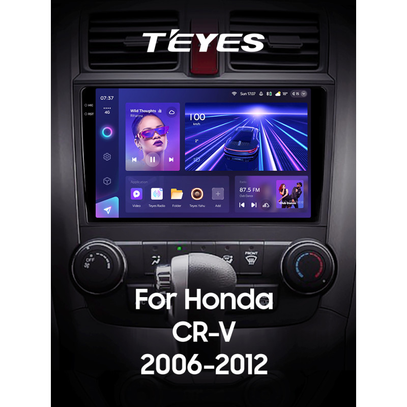 Android head unit Teyes CC3 6+128 Gb with 360° surround view° Honda CR-V CR-V 3 RE 2006-2012 9" 2k