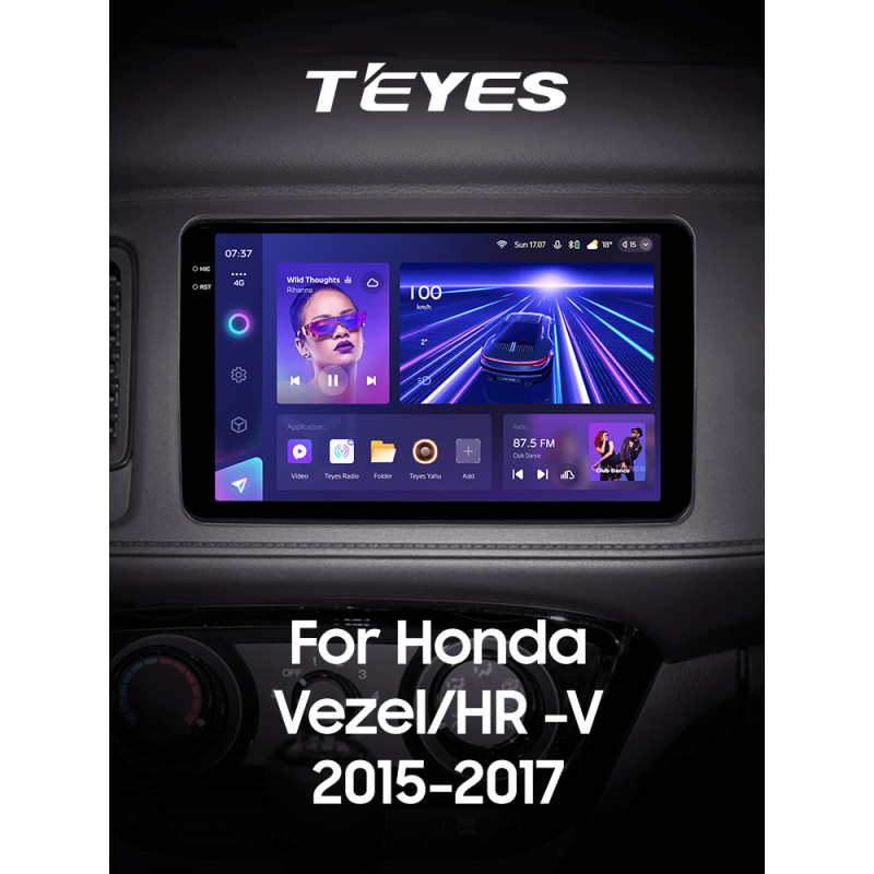 Android head unit Teyes CC3 6+128 Gb Honda Vezel HR-V HRV 2015-2018 9" 2k