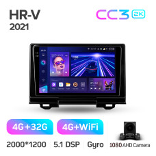 Android head unit Teyes CC3 4+32 Gb Honda HR-V RV RZ 2021 9" 2k