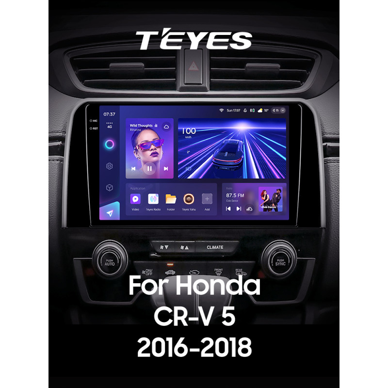 Android head unit Teyes CC3 4+64 Gb Honda CR-V CR-V 5 RT RW 2017-2022 9" 2k