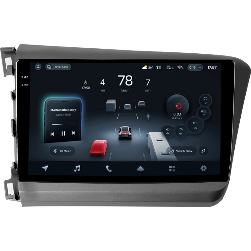 Štátní magnetofon Teyes CC4 Pro 12+256 GB pro Honda Civic 9 (9FB, 9FK, 9FD) 2011–2015, 9
