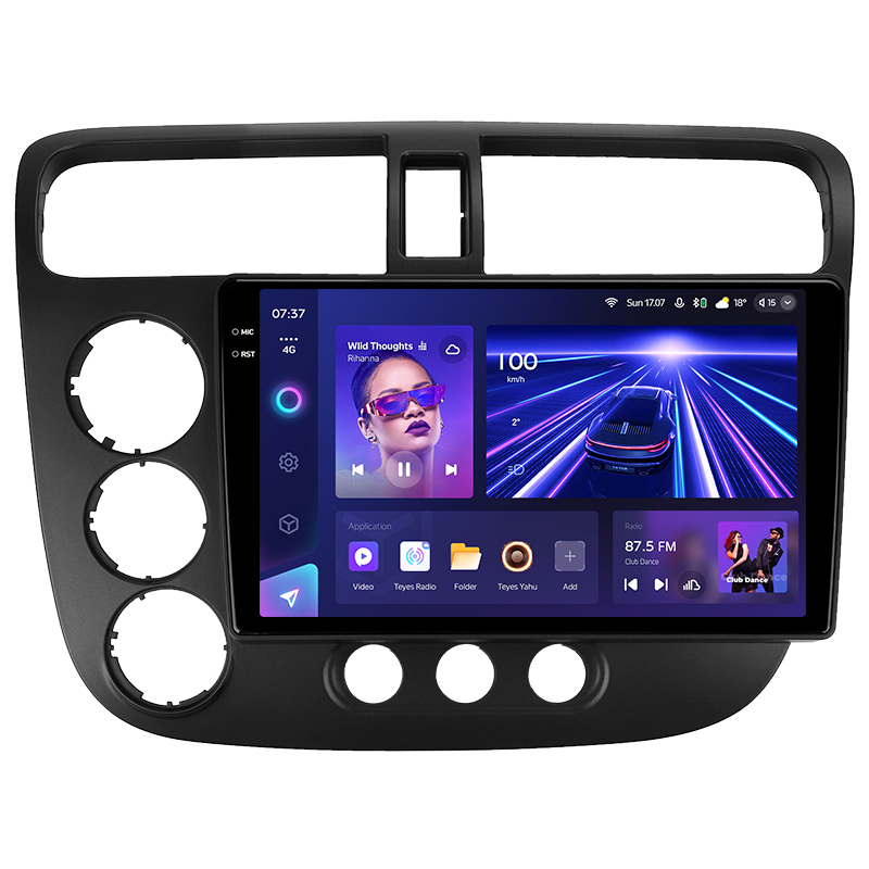 Android head unit Teyes CC3 4+32 Gb Honda Civic 7 2000-2006 9" 2k