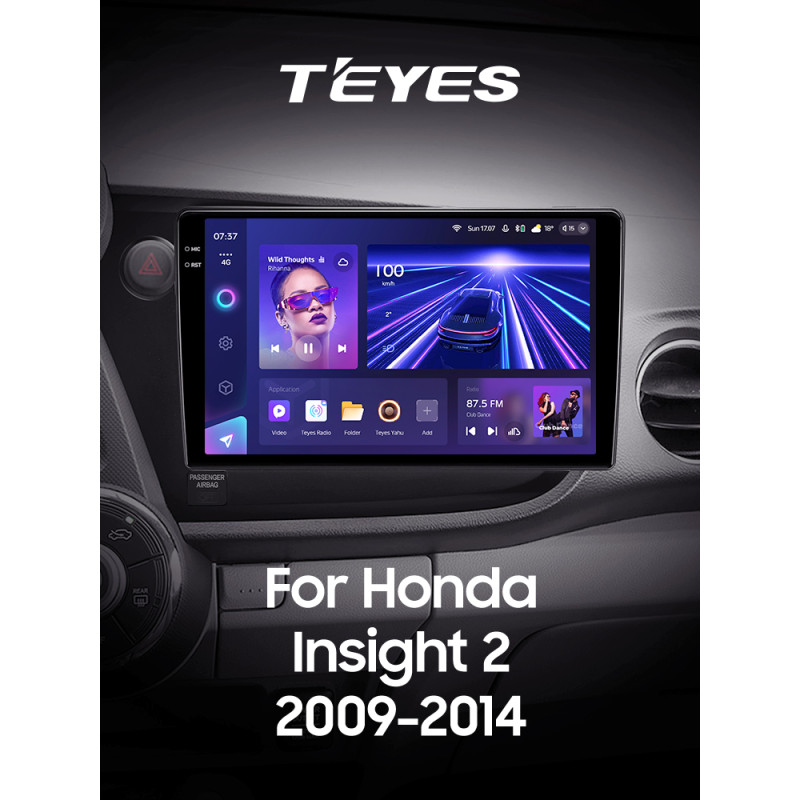 Android head unit Teyes CC3 4+32 Gb Honda Insight 2 LHD 2009-2014 9" 2k