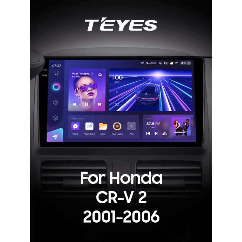 Android head unit Teyes CC3 4+32 Gb Honda CR-V 2 CRV 2001-2006 9" 2k