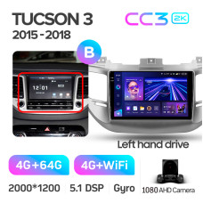 Android head unit Teyes CC3 4+64 Gb Hyundai Tucson 3 2015-2018 (B) 9" 2k