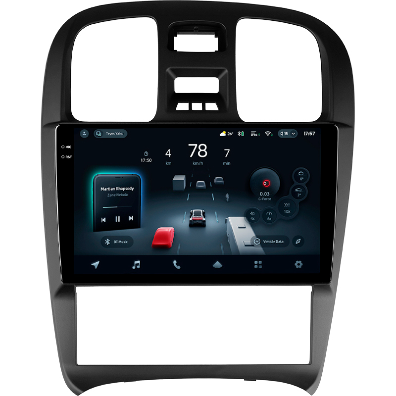 Android head unit Teyes CC4 Pro 8+128 Gb Hyundai Sonata EF 2001-2012 9" 2k