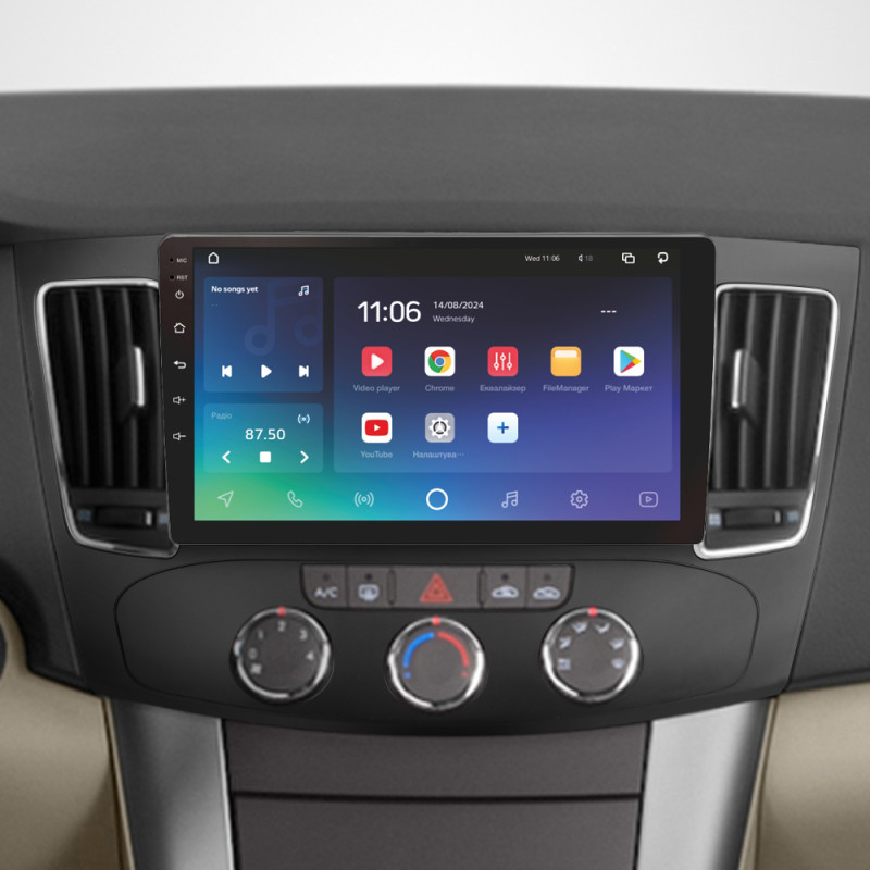 Android head unit SIGMA X9464 ANDROID 10 4+64 Gb 4G DSP Hyundai Sonata NF 2008-2010 (F1) 9"