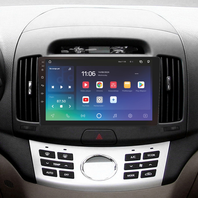 Android head unit SIGMA X9432 ANDROID 10 4+32 Gb 4G DSP Hyundai Elantra 4 HD 2006-2012 9"