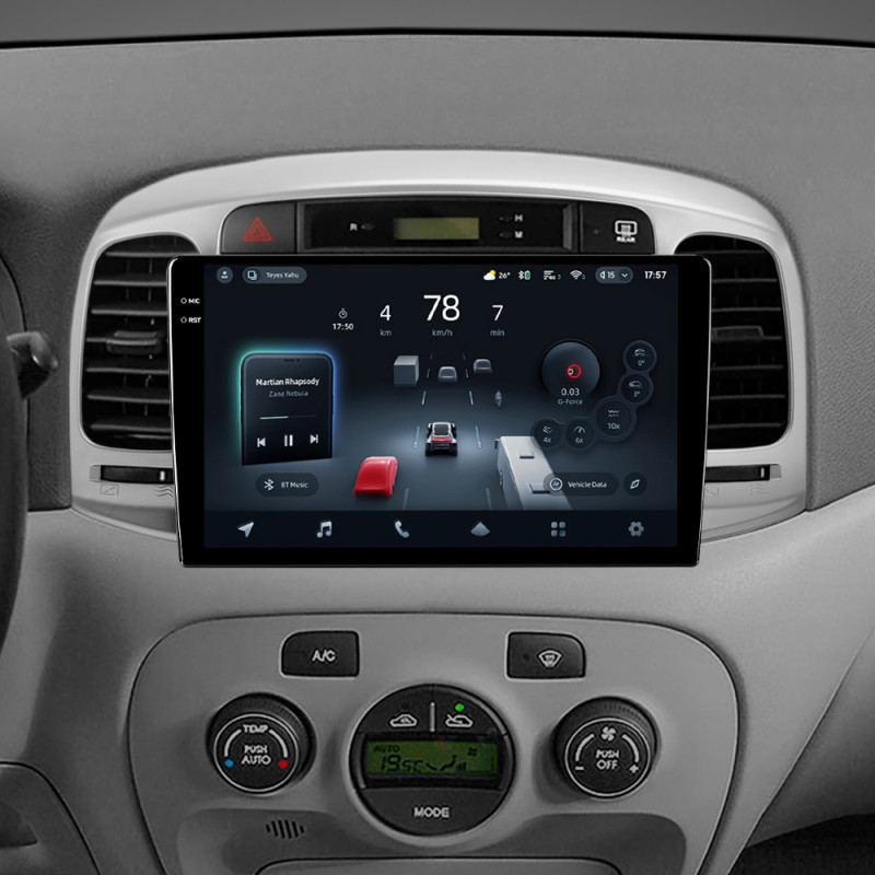 Android head unit Teyes CC4 Pro 8+128 Gb Hyundai Accent 3 2006-2011 9" 2k