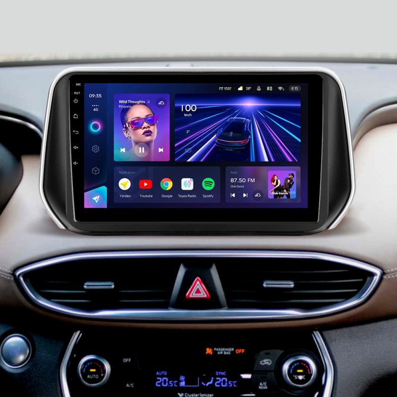 Android head unit Teyes CC3 4+32 Gb Hyundai Santa Fe 4 (ZYJ) 2018-2020 10" (L1)
