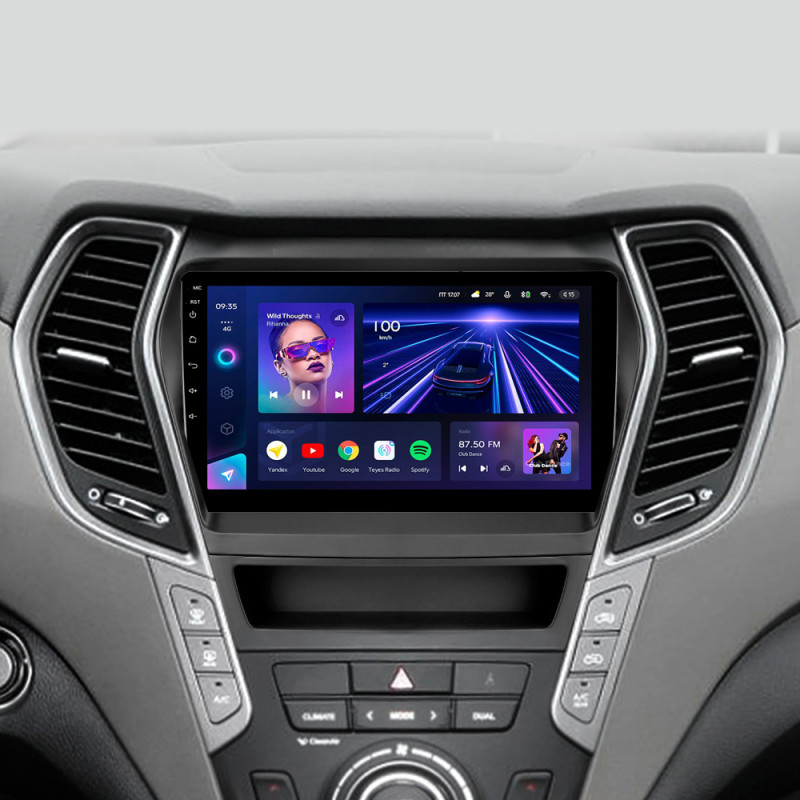 Android head unit Teyes CC3 4+32 Gb Hyundai Santa Fe 3 2013-2016 (C) 9" (L1)