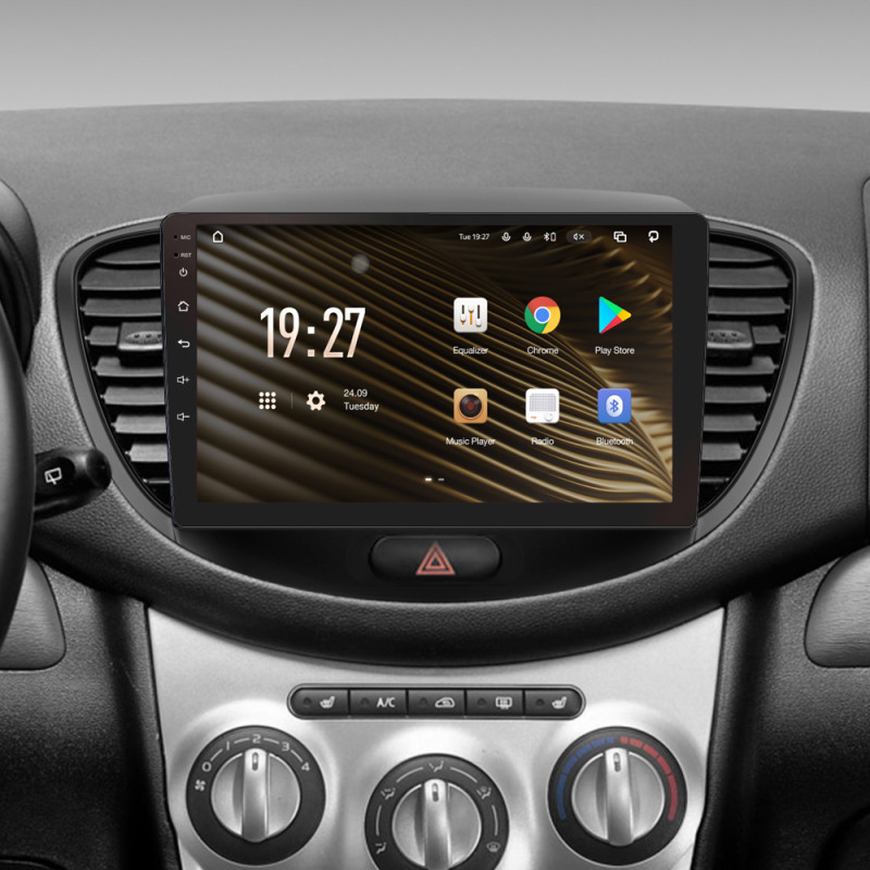 Android head unit SIGMA S9432 ANDROID 10 4+32 Gb 4G DSP Hyundai i10 2007-2013 9"