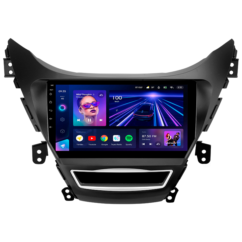 Android head unit Teyes CC3 4+32 Gb Hyundai Elantra 5 JK GD MD UD 2010-2016 (F1) 9"