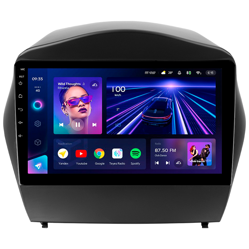 Android head unit Teyes CC3 4+32 Gb Hyundai Tucson 2 LM IX35 2009-2015 (C) 9" (L1)
