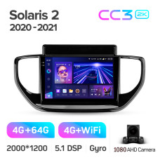 Android head unit Teyes CC3 4+64 Gb Hyundai Solaris 2 II 2020-2021 9" 2k