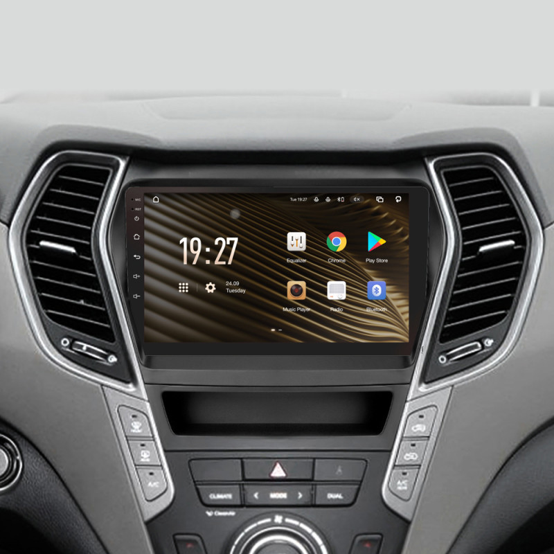Android head unit SIGMA S9432 ANDROID 10 4+32 Gb 4G DSP Hyundai Santa Fe 3 2013-2016 (C) 9" (L1)