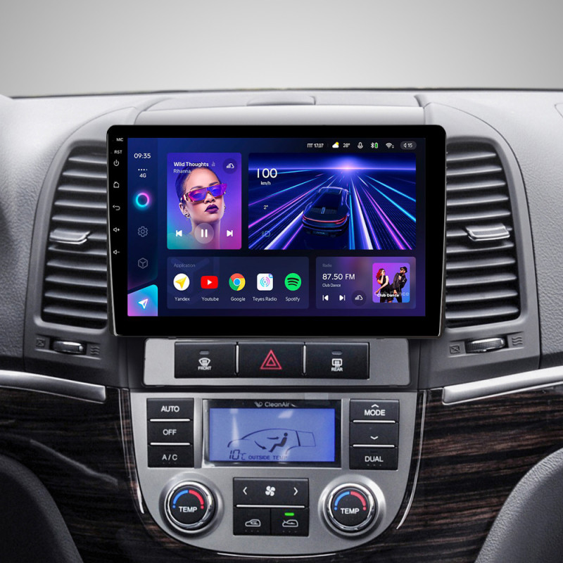 Android head unit Teyes CC3 4+32 Gb Hyundai Santa Fe 2 2006-2012 9"