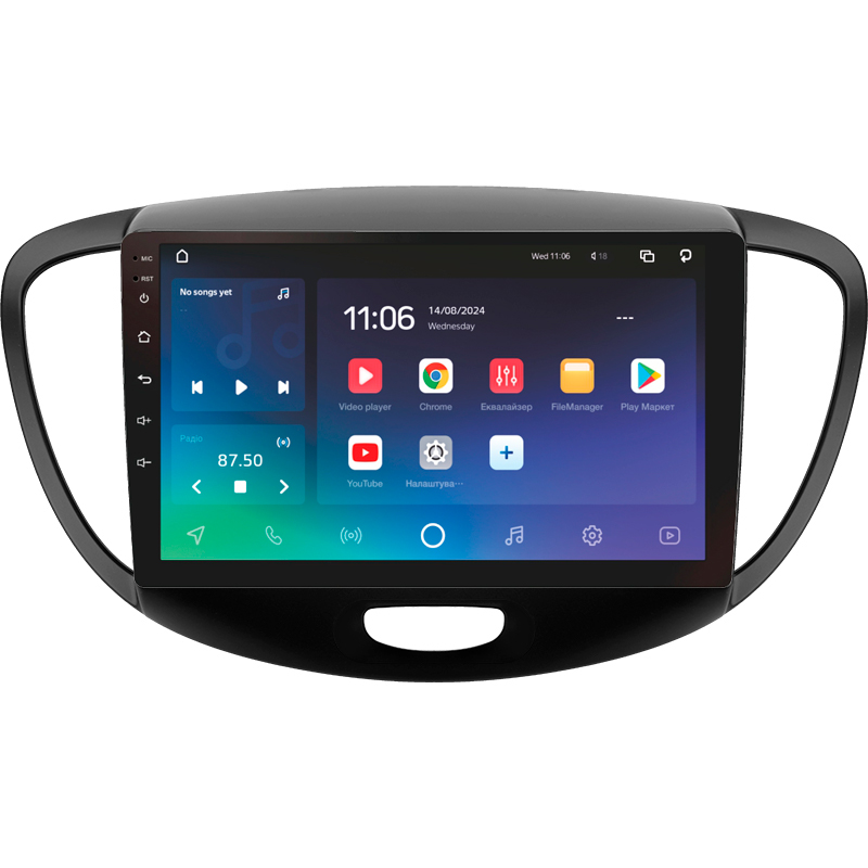 Android head unit SIGMA X9432 ANDROID 10 4+32 Gb 4G DSP Hyundai i10 2007-2013 9"
