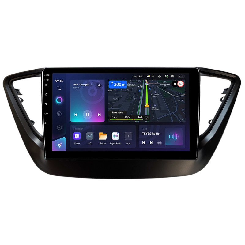Android head unit Teyes CC3L 4+64 Gb Hyundai Solaris 2 VERNA ACCENT 2016-2018 Black 9"