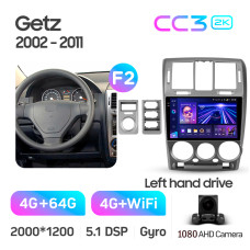 Android head unit Teyes CC3 4+64 Gb Hyundai Getz 1 (F2) (Left hand drive) 2002-2011 9" 2k