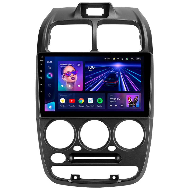 Android head unit Teyes CC3 4+32 Gb Hyundai Accent II 2 LC2 (F1) 1999-2012 9"