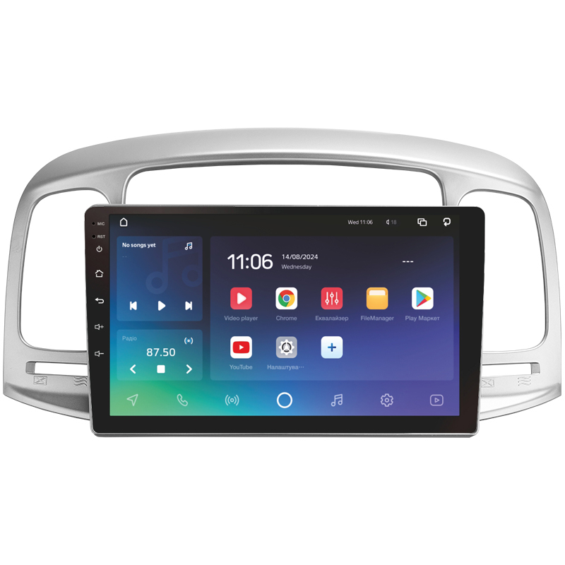 Android head unit SIGMA X9432 ANDROID 10 4+32 Gb 4G DSP Hyundai Accent 3 2006-2011 9"