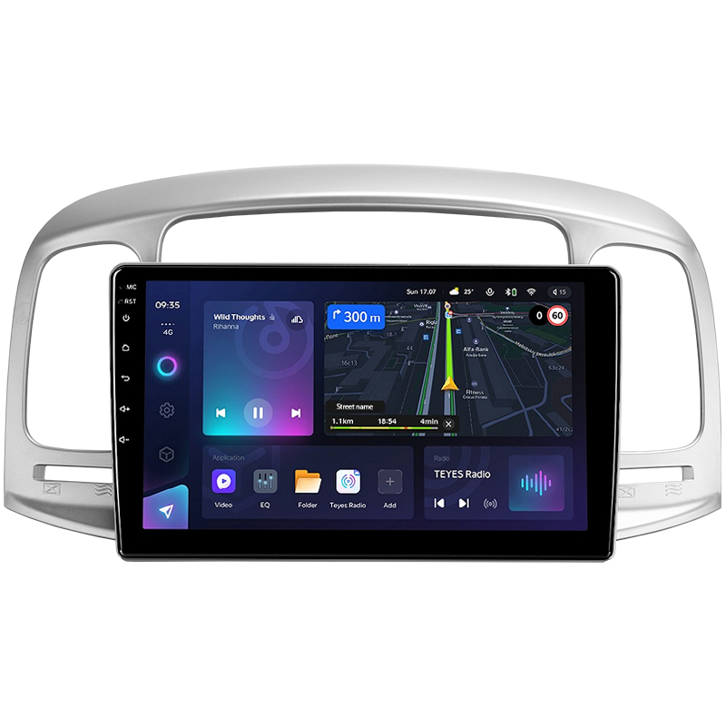 Android head unit Teyes CC3L 4+64 Gb Hyundai Accent 3 2006-2011 9"