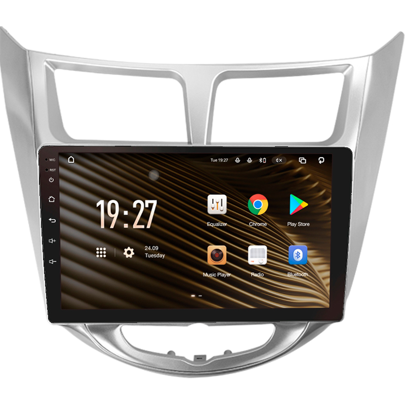 Android head unit SIGMA S9432 ANDROID 10 4+32 Gb 4G DSP Hyundai Solaris 1 2010-2016 9"