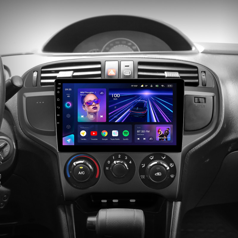 Android head unit Teyes CC3 4+32 Gb Hyundai Matrix 2001 - 2010 9"