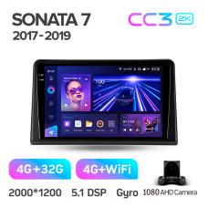 Android head unit Teyes CC3 4+32 Gb Hyundai Sonata 7 LF 2017-2019 9" 2k