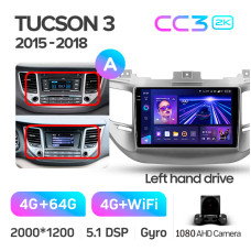 Android head unit Teyes CC3 4+64 Gb Hyundai Tucson 3 2015-2018 (A) 9" 2k
