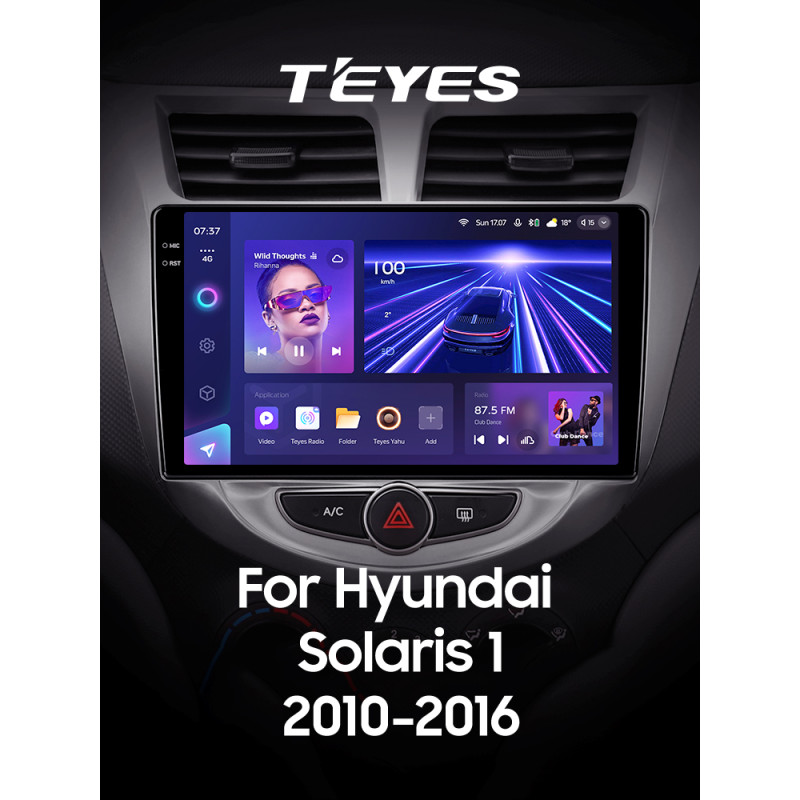 Android head unit Teyes CC3 4+64 Gb Hyundai Solaris 1 2010-2016 9" 2k