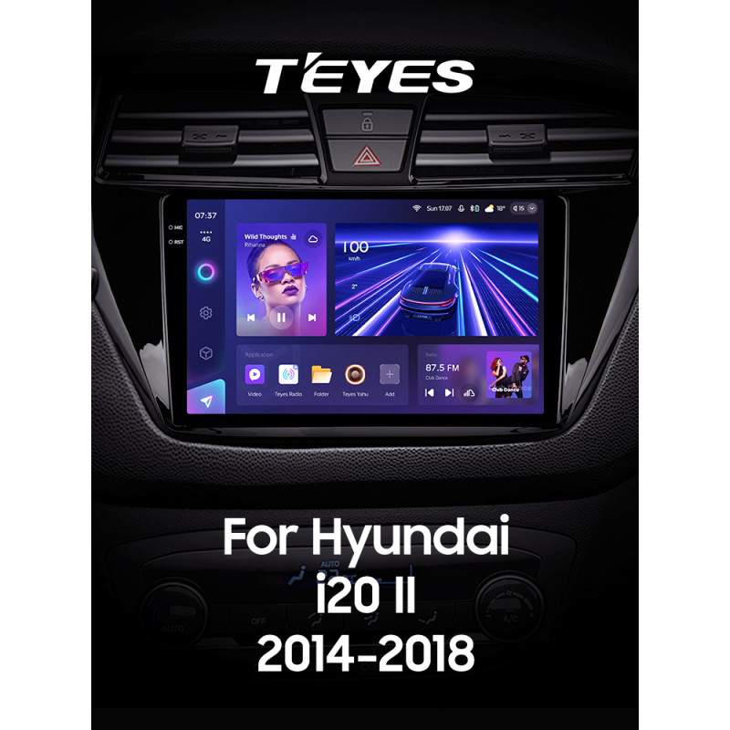 Android head unit Teyes CC3 6+128 Gb with 360° surround view° Hyundai i20 2 II GB 2014-2018 9" 2k