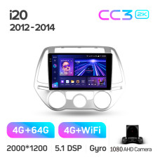 Android head unit Teyes CC3 4+64 Gb Hyundai i20 2 2012-2014 9" 2k