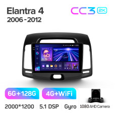 Android head unit Teyes CC3 6+128 Gb Hyundai Elantra 4 HD 2006-2012 9" 2k
