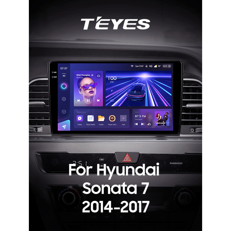 Android head unit Teyes CC3 6+128 Gb with 360° surround view° Hyundai Sonata 7 LF 2014-2017 (A) 9" 2k