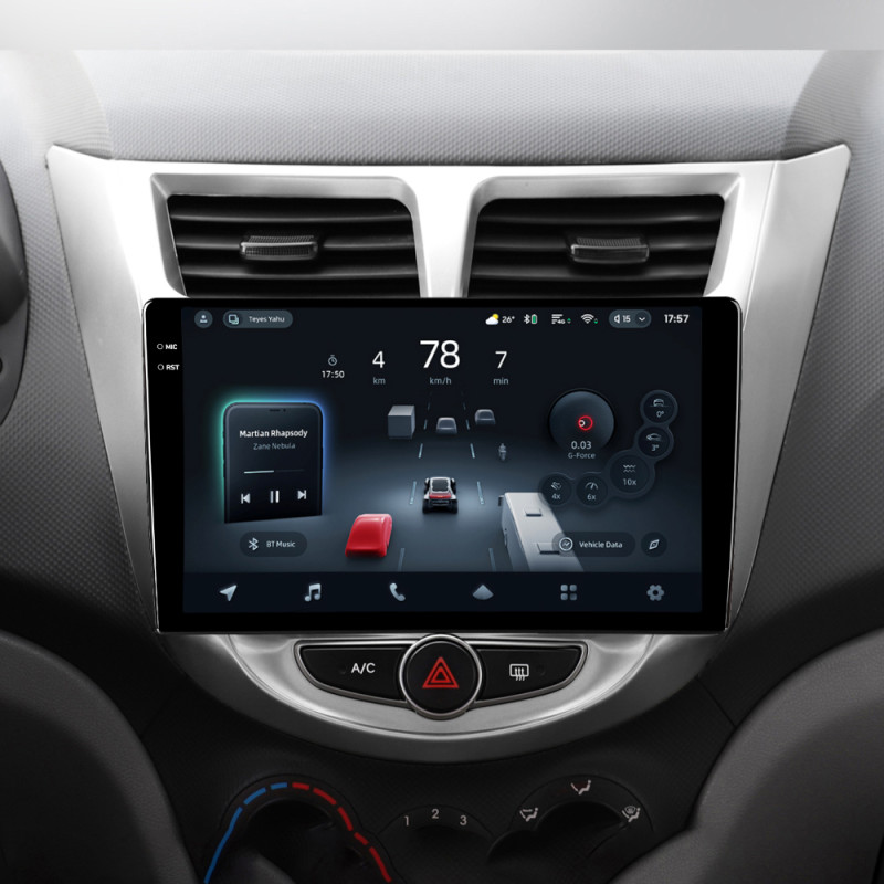 Android head unit Teyes CC4 Pro 8+128 Gb Hyundai Solaris 1 2010-2016 9" 2k