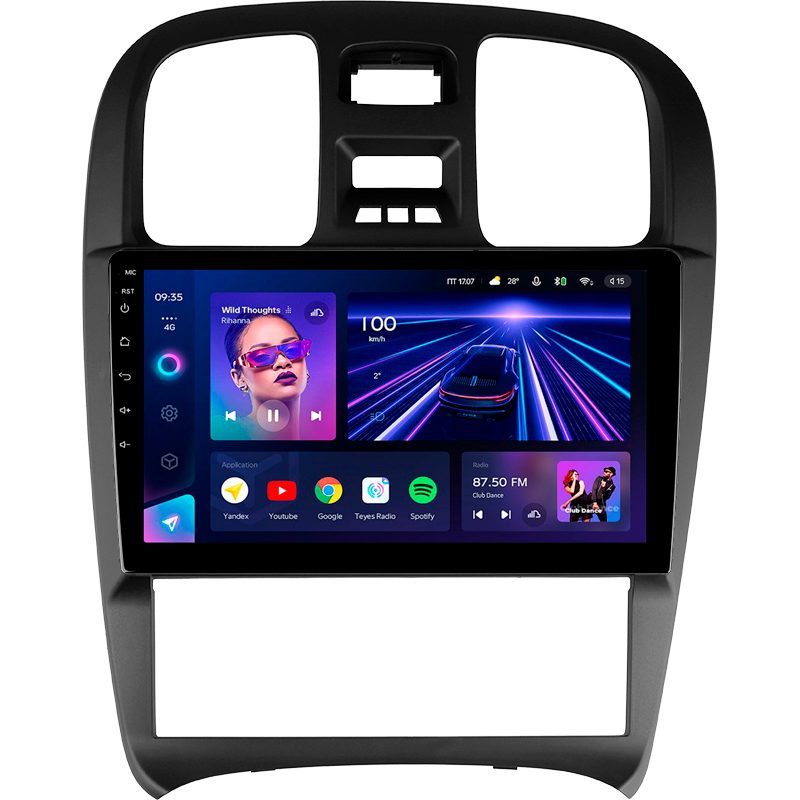 Android head unit Teyes CC3 4+32 Gb Hyundai Sonata EF 2001-2012 9"