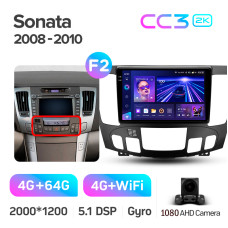 Android head unit Teyes CC3 4+64 Gb Hyundai Sonata NF 2008-2010 (F2) 9" 2k