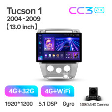 Android head unit Teyes CC3 4+32 Gb Hyundai Tucson 1 2004-2009 13" 2k
