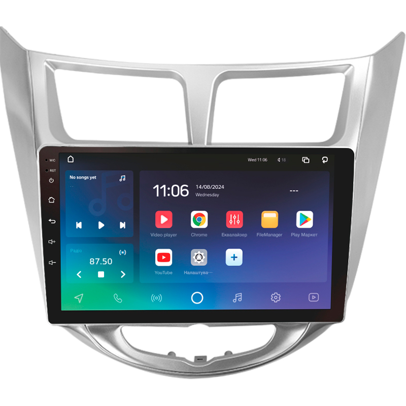 Android head unit SIGMA X9432 ANDROID 10 4+32 Gb 4G DSP Hyundai Solaris 1 2010-2016 9"