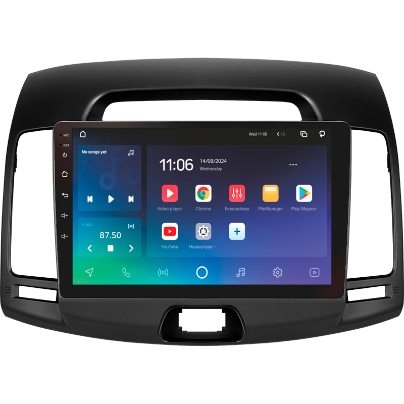 Android head unit SIGMA X9432 ANDROID 10 4+32 Gb 4G DSP Hyundai Elantra 4 HD 2006-2012 9"