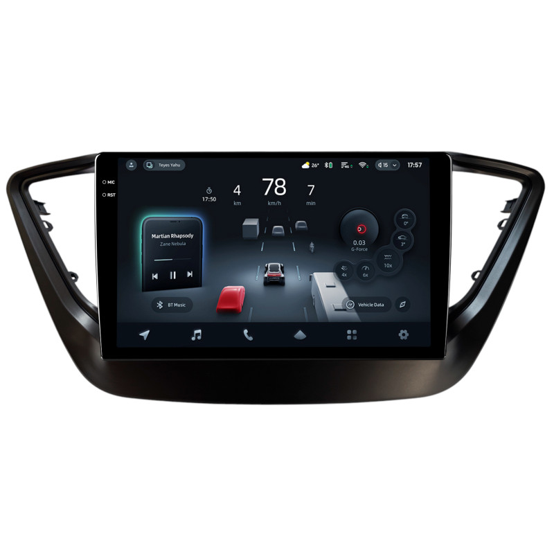 Android head unit Teyes CC4 Pro 12+256 Gb Hyundai Solaris 2 VERNA ACCENT 2016-2018 Black 9" 2k