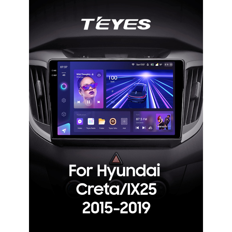 Android head unit Teyes CC3 4+32 Gb Hyundai Creta IX25 2015-2019 10" 2k