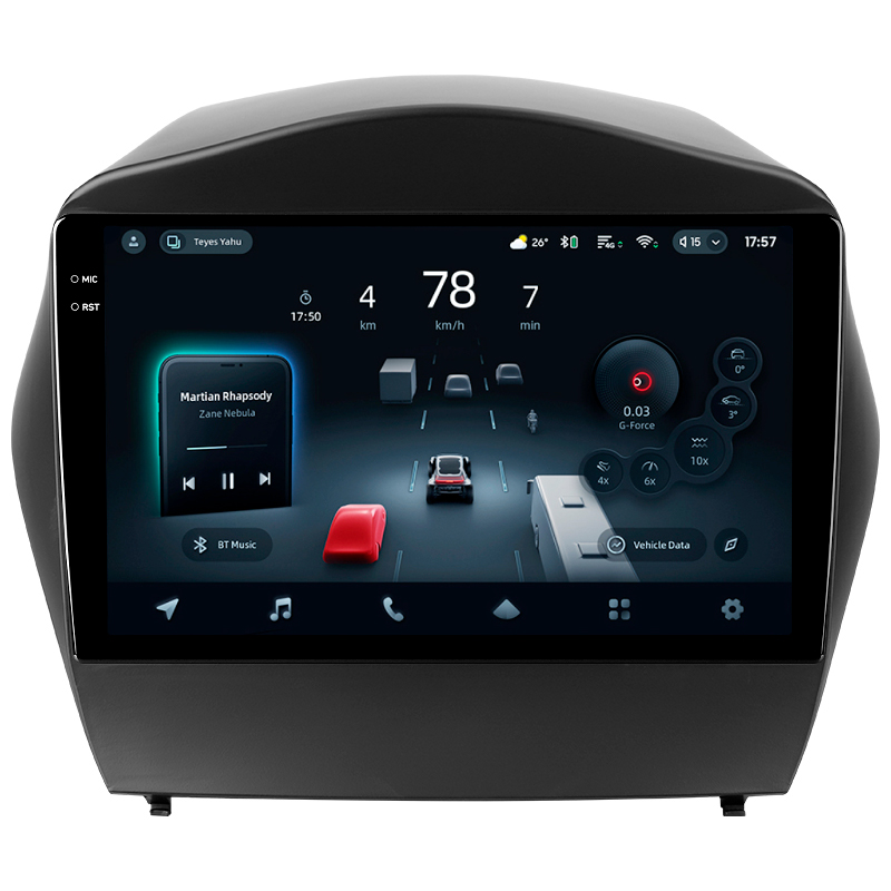 Android head unit Teyes CC4 Pro 8+128 Gb Hyundai Tucson 2 LM IX35 2009-2015 (AB) 9" 2k