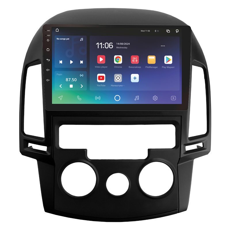 Android head unit SIGMA X9432 ANDROID 10 4+32 Gb 4G DSP Hyundai i30 1 FD 2007-2012 (F1) 9"