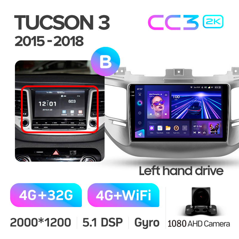 Unidad de radio estéreo Teyes CC3 4 + 32 GB para Hyundai Tucson 3 (2015-2018) (B) 9