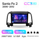 Štátní magnetofon Teyes CC3 6+128 GB s kulovým pohledem 360° pro Hyundai Santa Fe 2 (2006–2012), 9
