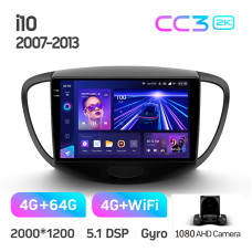Android head unit Teyes CC3 4+64 Gb Hyundai i10 2007-2013 9" 2k